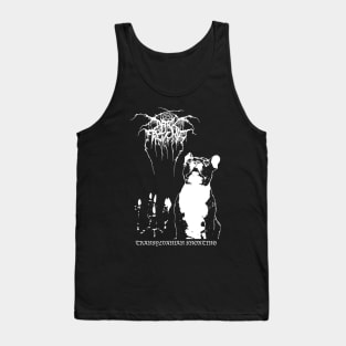 Dark Frenchie Throne // Black Metal Punk French Bulldog Tank Top